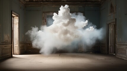 smoke coming out of a house