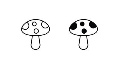 Mushroom icon design with white background stock illustration