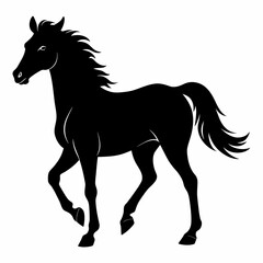 horse silhouette vector illustration