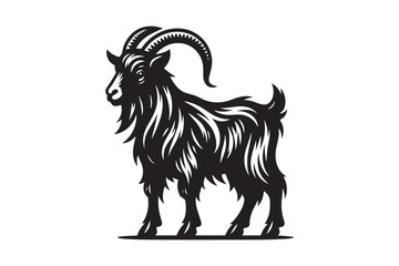 goat silhouette vector illustration