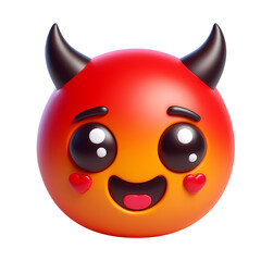 3d happy devil emoji icon