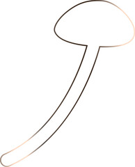 Mushroom drawing in autumn in the forest decoration.