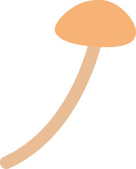 Mushroom drawing in autumn in the forest decoration.