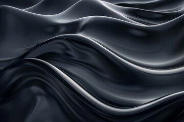 Fototapeta premium A sleek, dark abstract background featuring a smooth D-wave design