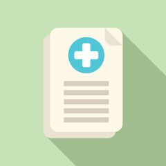 Medical history with patient data and cross symbol is representing medical report