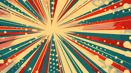 Vintage retro comics antagonist or protagonist introduction scene background 