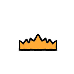 unique simple transparent crown sketch PNG