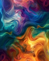 Fototapeta premium Colorful abstract art in various hues.