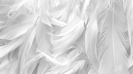 Fototapeta premium white feathers background, generative ai 