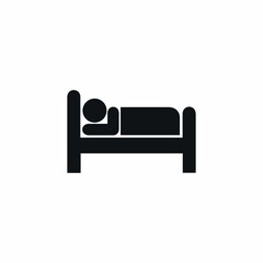 bedroom bedtime sleep night icon