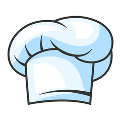 Illustration of chef hat. Stylized kitchen and restaurant utensil.