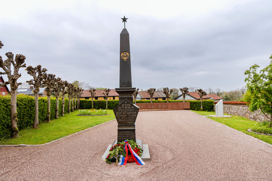 Memorial to Soviet soldiers who died during the liberation of the island of Bornholm during the Second World War.