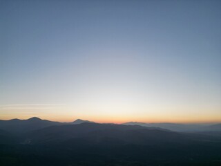 sunset in the mountains