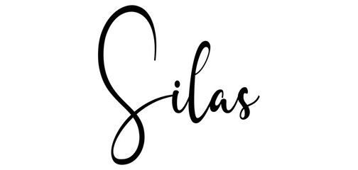 Silas  - colore nero - parola nome scritta  - ideale per websites, presentazioni, biglietti, banners,  sweatshirt, stampe, cricut, silhouette, sublimazioni, etichette, adesivi