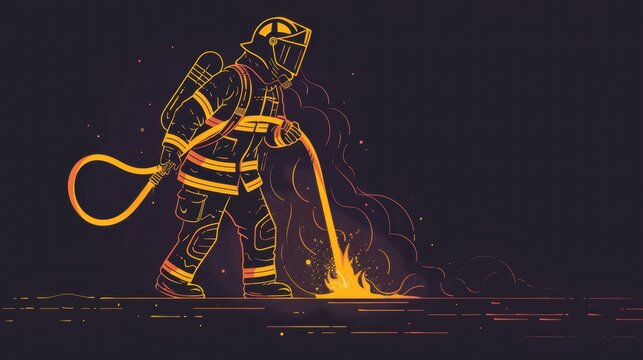 firefighter illustration