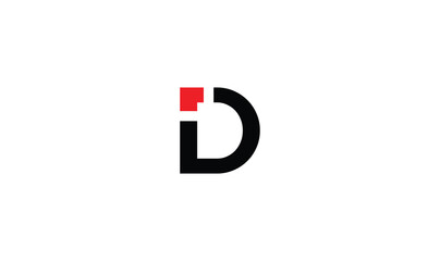 D letter modern simple logo template, letter d logo