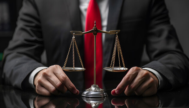 Businessman is studying a red opponent on scales. Research and strategy development, management plan. Confrontation and political struggle. Defeat the opponent in the competition, find weakness