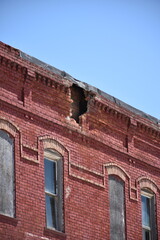 Damaged Brick Building