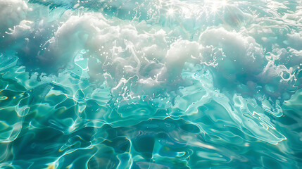 Water surface with bubbles. Generative by AI