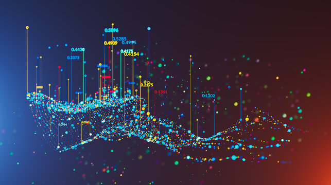 Abstract digital background. Big data visualization. - Powered by Adobe