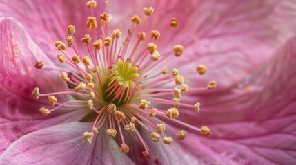 Obraz premium Close Up of a Pink Flower in Macro View