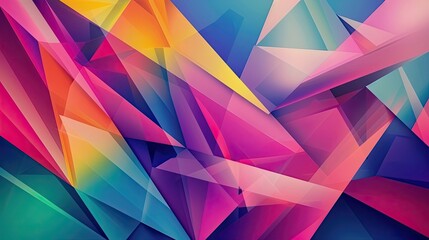 Fototapeta premium Abstract geometric background with vivid colors and sharp shapes
