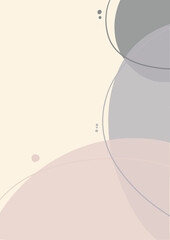 Funny pattern with hand-drawn circles. Abstract background with wavy liquid spots. Decorative curved lines and shapes illustration.