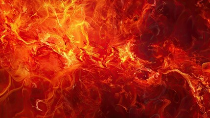 Fototapeta premium Fiery abstract background with dynamic shapes and intense colors.