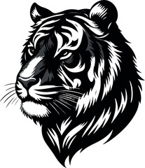tiger head vector illustration