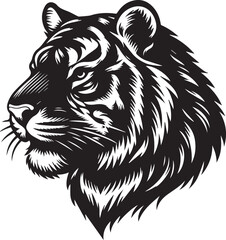 tiger head vector illustration