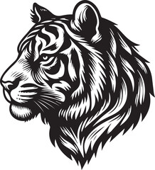 tiger head vector illustration