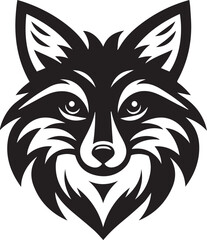 wolf head icon Silhouette Vector 