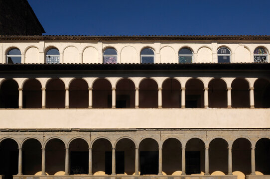 Cloister of Carme, Olot, Garrotxa,Girona province, Spain