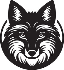 wolf head icon Silhouette Vector 