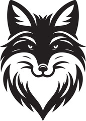 wolf head icon Silhouette Vector 