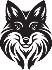 wolf head icon Silhouette Vector 