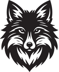 wolf head icon Silhouette Vector 