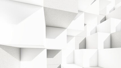 Abstract background geometric pattern of cubes 3d render