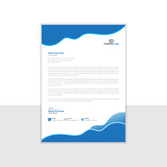 Corporate Business Letterhead, Elegant and minimalist style letterhead template design full Vector.