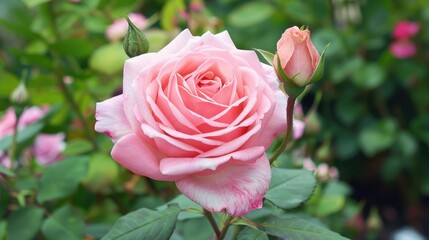 Photo of a lovely pink rose bloom