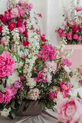 design of white and pink flowers