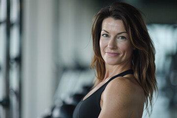 donna che si allena in palestra