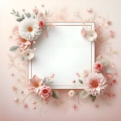 Obraz premium Frame with delicate flowers