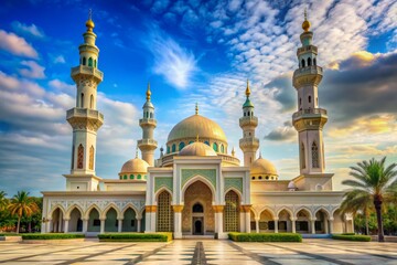 Obraz premium Arabic Mosque 3D render.
