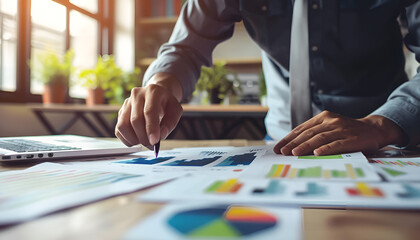 Benchmarking or product life cycle concept. Businessman compare or plan better product life cycle