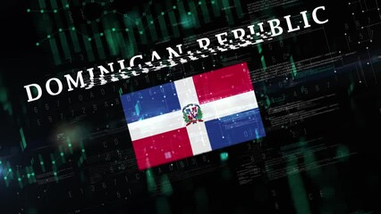 Dominican Republic with Digital flag Intro - Powered by Adobe