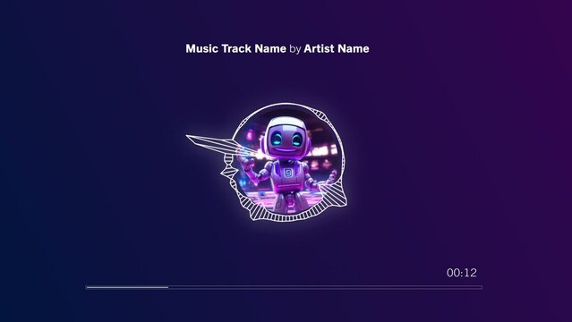 Modern Music Track Audio Wave Template