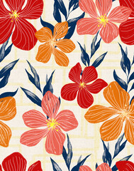 plants and flowers art design pattern rapport