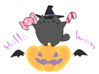 ハロウィンを楽しむねこ