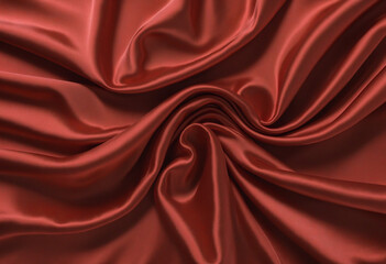 Luxurious Satin Drapery in Red Silk Texture